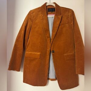 J Crew Orange/Rust Corduroy Blazer